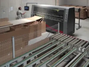Kartok kutu makinesinin kutu üretim aşaması