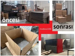Karton kutu makinesinin öncesi ve sonrası avantajı
